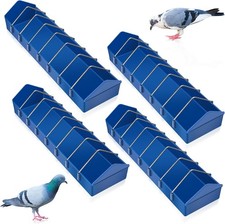 4 Pack Large Pigeon Feeder Bird Dispenser 8 Slot Poultry Feeder Bowl Thick