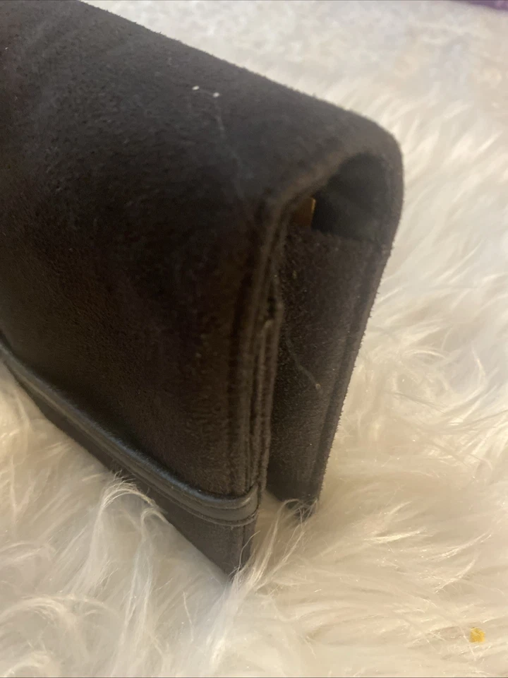 Elegante bolso de mano negro Marc Jacobs en tela de terciopelo de poliéster. Foto 4 de 4