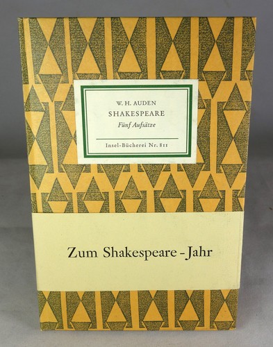 Insel-Bücherei MIT BUCHSCHLEIFE IB 811 : H. W. Auden : Shakespeare / Bauchbinde