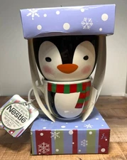Nestlé Holiday Penguin Character Bowl & Mug Set With Cocoa & Marshmallows