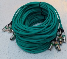 5 x XLR Mikrofon - Audiokabel 6 Meter grün. Flexibles Kabel von guter Qualität.