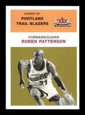  140 Ruben Patterson  Blazers 2001 Fleer Basketball Sports Trading Card 