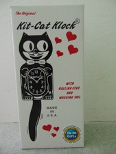 SMALLER SIZE WALL KIT CAT CLOCK QUARTZ MADE IN USA MOVING EYES & TAIL NEW IN BOX