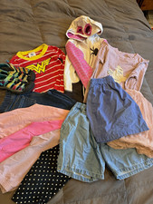 12 Piece Lot Hanna Andersson Girls 6-7 Pants, Shirts, Hoodie, Superhero, Keen 13
