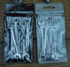 Craftsman 42319 SAE Midget Combination 4308 Open End Metric Ignition Wrench Set