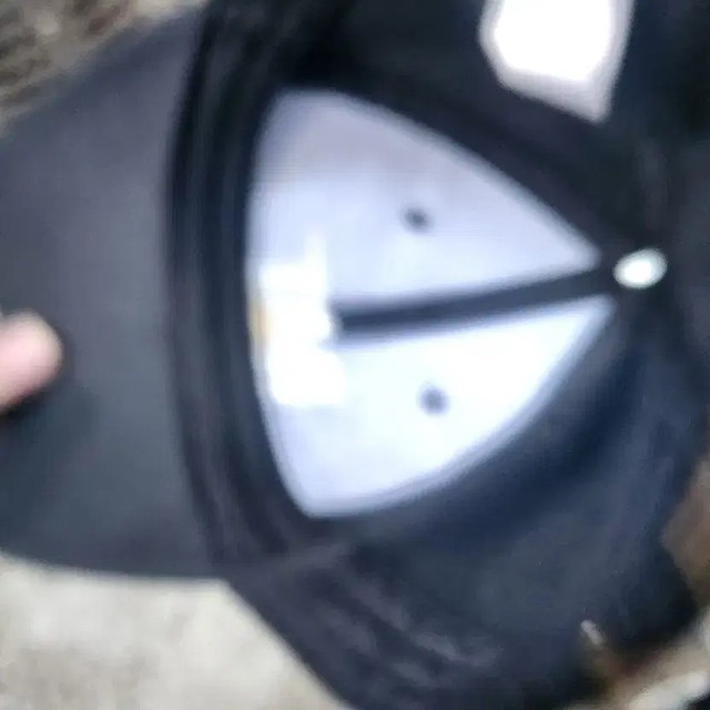 CAT Vintage Black Cap, Old School Retro Leather Logo