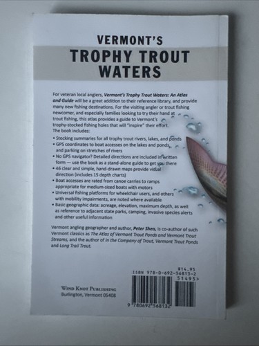 Vermont's Trophy Trout Waters : An Atlas and Guide by Peter Shea (2016, Trade... - Picture 2 of 2