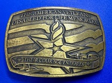 The American Veterans Disabled Life Memorial Their Courage Endures Belt Buckle