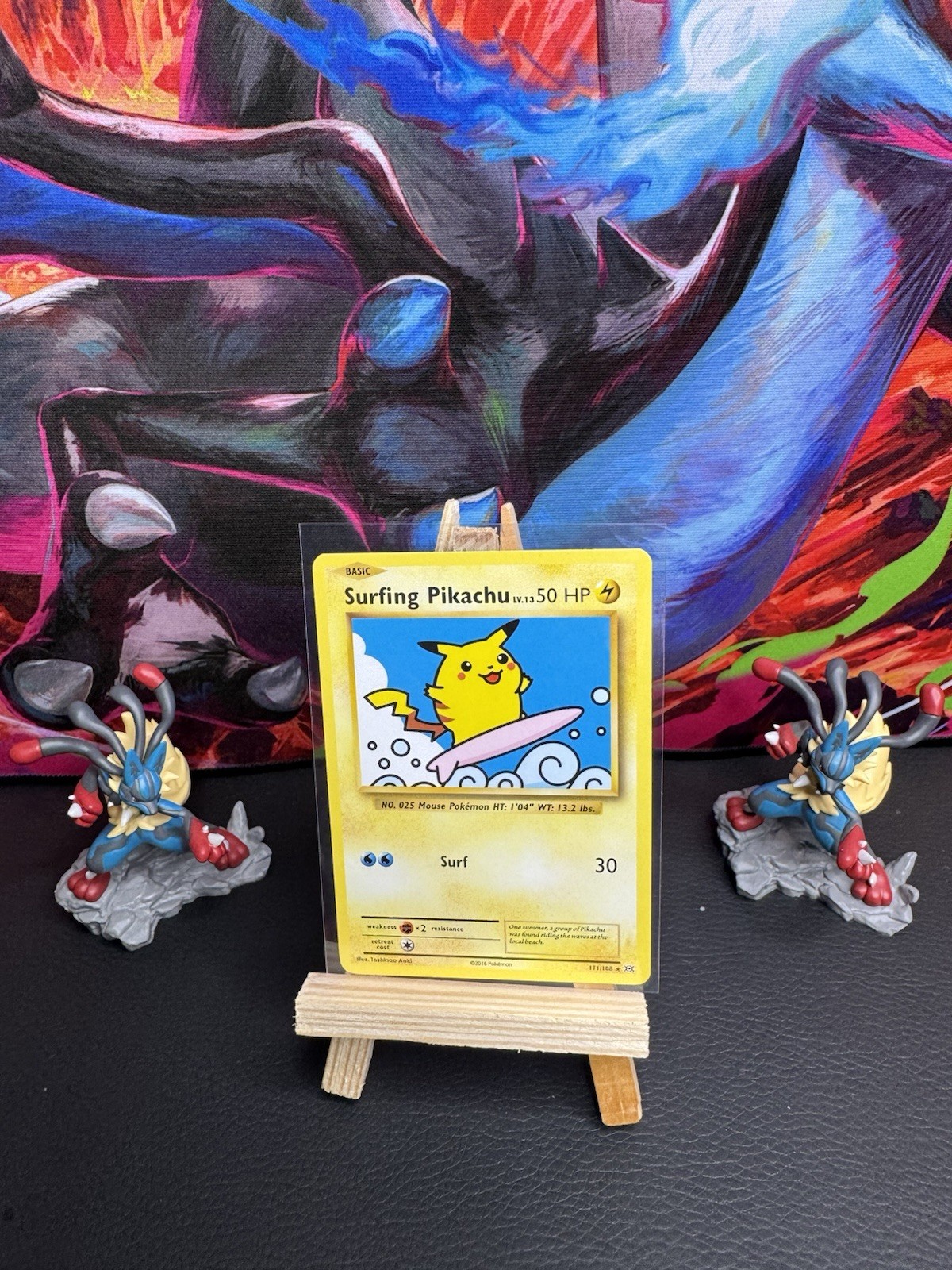 Surfing Pikachu Pokemon TCG XY Evolutions Secret Rare 111/108 Near Mint Normal