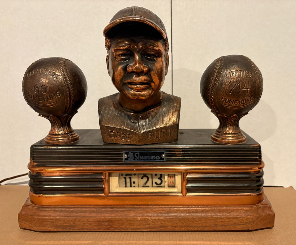 1948 BABE RUTH Clock ~ Abbottwares **Works** ~ Centerpiece of ...