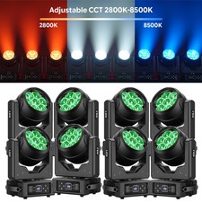 8X 250W Zoom Wash 7LED Moving Head Light RGBW Beam Stage Lighting DJ Disco DMX