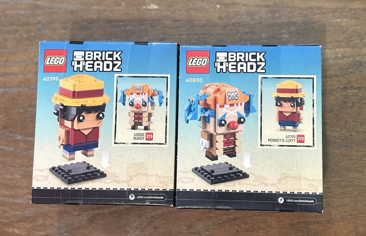 Lego One Piece Brickheadz Monkey D. Luffy & Buggy 40799 & 40800