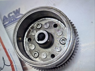 V2-7 Engine Flywheel W Gear Magneto 08 Yamaha Raptor 250 Atv YFM R Free Us Ship