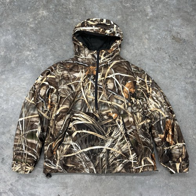 #ad Cabelas Dry Plus Mens M Heavy Pullover Half Zip Jacket Hunter Camo Thinsulate $49.99