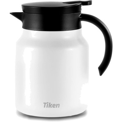 Thermoskanne aus doppelwandigem Edelstahl, 1 Liter, isolierte Kaffeekanne, sc...