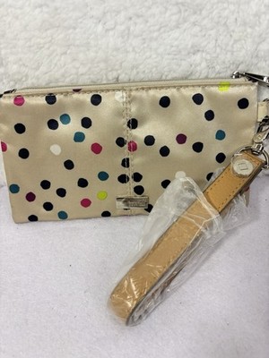 Thirty-One Runway Mini Dot Via Night w/Strap Clutch Bag 7 1/2   x  4  - NEW