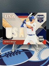 2020 Panini Elite Extra Edition USA Material Black #USAM-PB Patrick Bailey