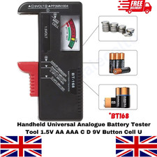 Handheld Universal Analogue Battery Tester Tool 1.5V AA AAA C D 9V Button Cell U