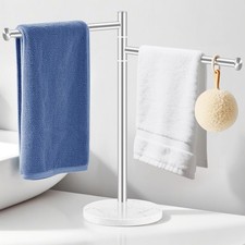 Hand Towel Holder for Bathroom, Stainless Steel with Marble Base for Kitchen