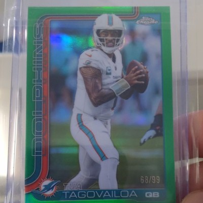 Topps 2025 Topps Chrome Tua Tagovailoa Miami Dolphins #187 68/99