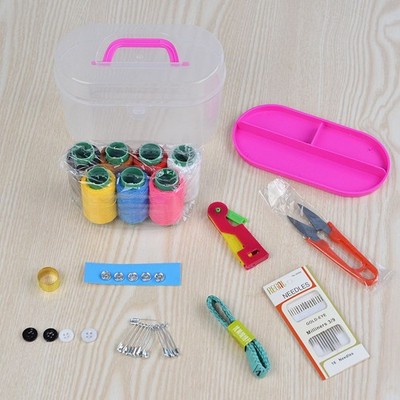 46pcs Complete Sewing Kit Toolbox 46-Piece Set For Easy Repairs Travel