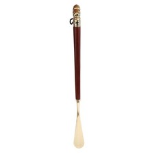 Unisex Long Handle Metal Shoe Horn with Lion