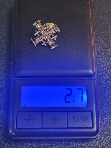 Beautiful Vintage Religious 925 Sterling Silver Jerusalem Cross Lapel Pin - Picture 4 of 4
