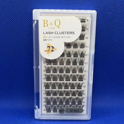 #ad Bamp;Q Lash Cluster Eyelashes Black D Mix B01 72 Count 8mm 10mm 12mm 14mm 16mm $10.79