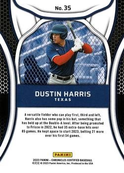 Dustin Harris 2023 Chronicles Baseball - Certified #35 - Texas Rangers ...