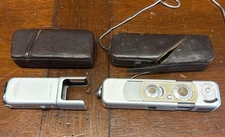 Vintage Minox B Miniature Camera W Chain Complan 1:3.5/15mm + Flash Gun W/case’s