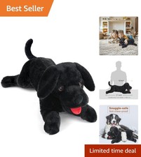 21 Inch Black Lab Plush Dog Stuffed Animal for Kids and Gifts