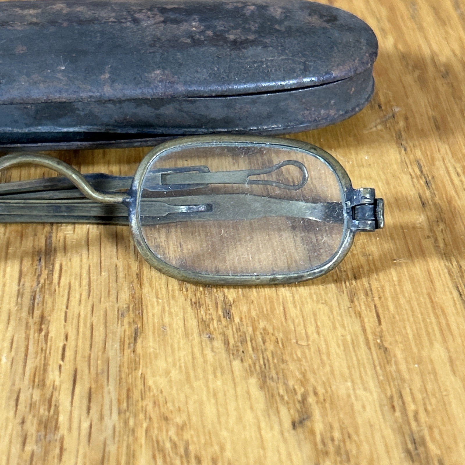 Antique Eyeglasses Spectacles Rectangle Frames Me… - image 4