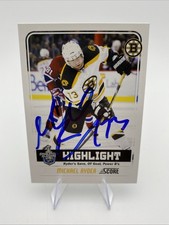 2011 Panini Score #487 Michael Ryder Signed On Card Auto Boston Bruins