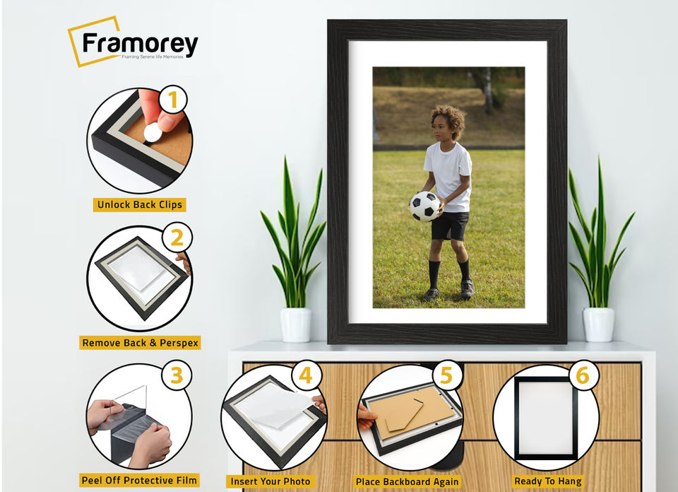 A1 A2 A3 A4 A5 A6 Picture Frame Photo Frame Poster Frame Black White ...