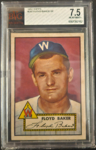 Floyd Baker #292 1952 Topps card
