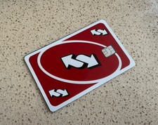 Red Reversedraw 4 Card Credit Card Smart Sticker Skin Decal - Debit Card Wrap