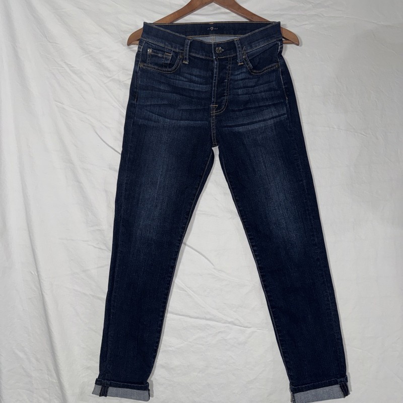 7 For All Mankind Womens Jeans Size 24 Josefina Skinny Boyfriend dark  Wash