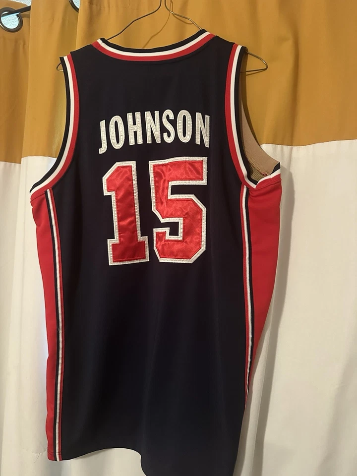 Camiseta deportiva Nike Bastketball Dream Team para hombre mediana olímpica EE. UU. 1984 Magic Johnson M Foto 3 de 4