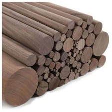 Walnut Dowels - 150mm, 200mm, 350mm, 500mm, 1m lengths, various diameters