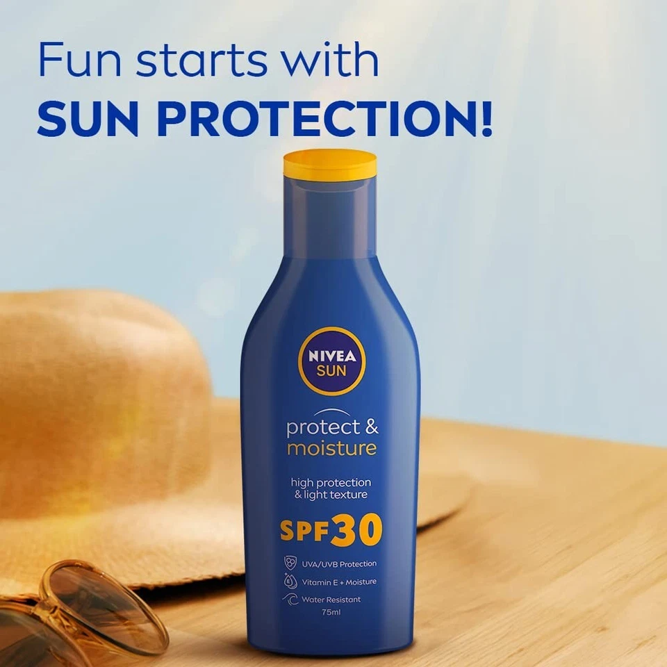 NIVEA Hombres y Mujeres Protección Solar e Humedad Spf30 Protección Solar Para Piel 75 ml Foto 3 de 4