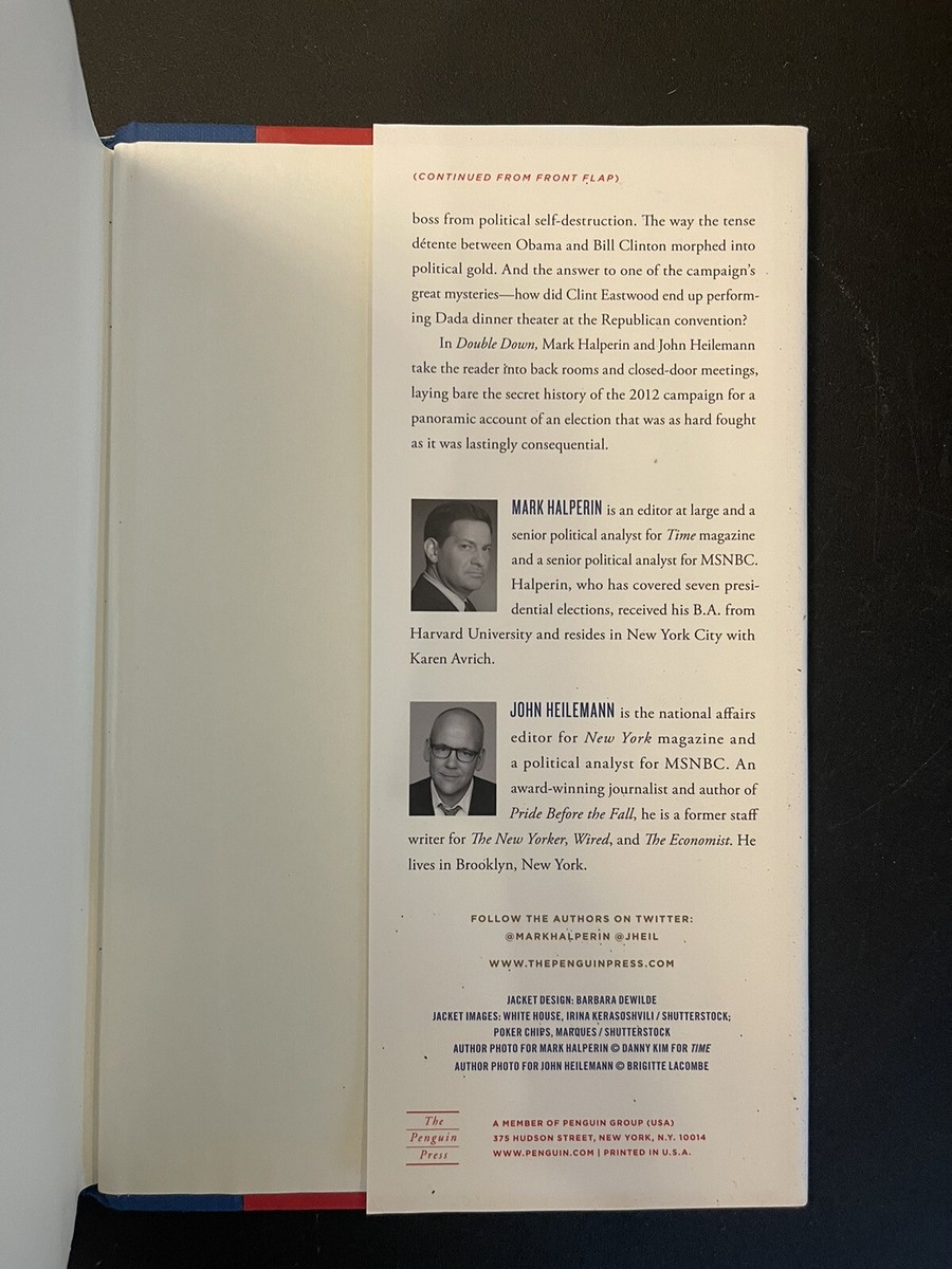 Double Down Game Change 2012 Hard Cover 2013 John Heilemann Mark