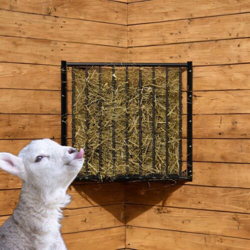 Corner Hay Rack, Livestock Hay Feeder w/ 27 Gallon Capacity,Open-Top Design