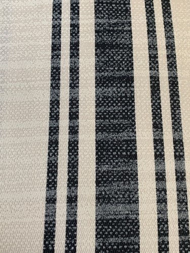 Common Thread Cream Slate Gray Stripe Shower Curtain 72” X 72” Poly Cotton New - Picture 3 of 7