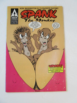 SPANK THE MONKEY #1 ARROW COMICS 1999 EST GRADE 8.5 FUNNY HOOTERS H93