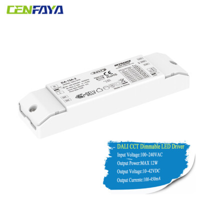 12W DALI CCT LED Driver Dimmable Constant Current 100-450mA f Downlight Spotligh