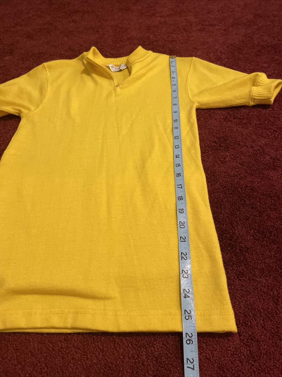 RARE** Vintage Protogs Wool Cycling Yellow Jersey Tour De France