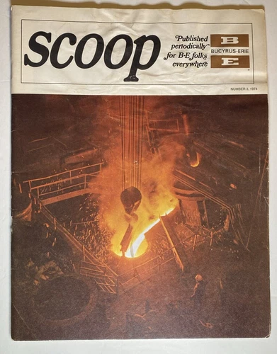 Collectible Bucyrus Erie 1974 Number 3 Scoop Magazine Features Evansville Plant