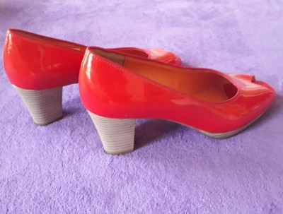 NEU!Schicke Marken''ARA''SCHUHE Pumps LackLEDER GR:39 Orange NP:79,95 Ohne Tasche!