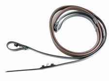 ASCOT RUBBER GRIP REINS RIDING REIN PONY FULL BROWN OR BLACK