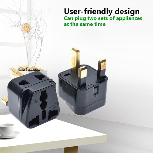 Universal to UK 2 in 1 Power Travel Adapter Converter Fast Outlet Plug10A - Picture 2 of 7